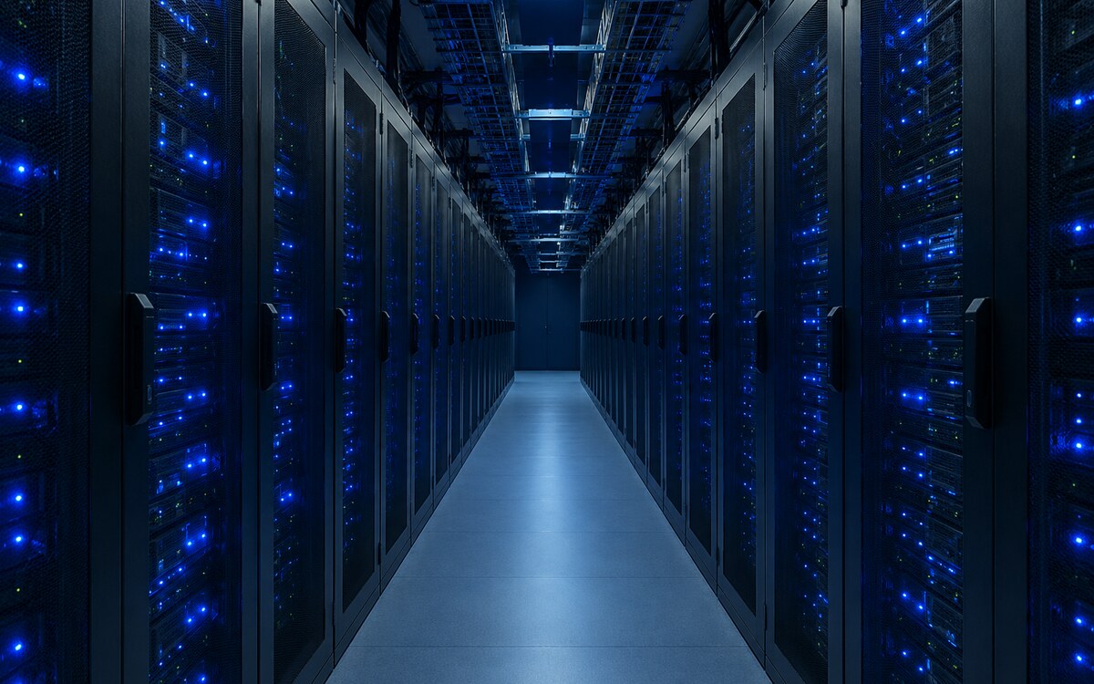 High-performance computing server room