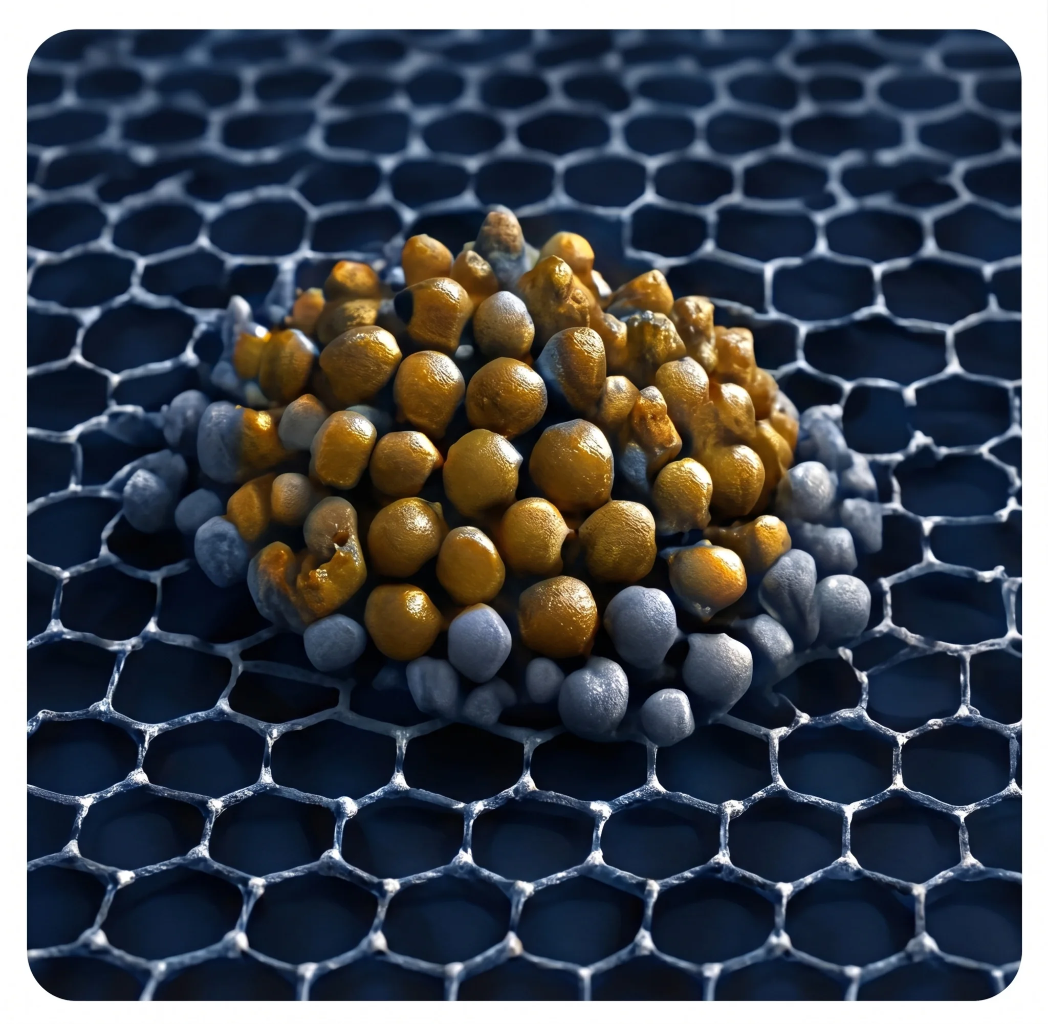 Nanostructured material modeled on a carbon surface